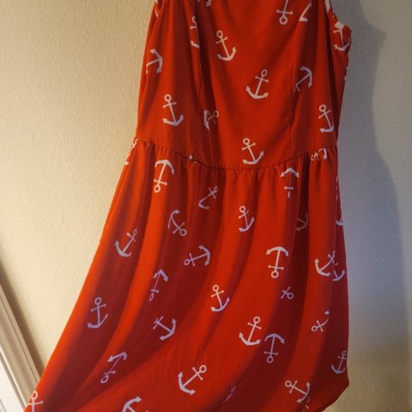 Red and White Anchor Dress - Picture 5 of 6